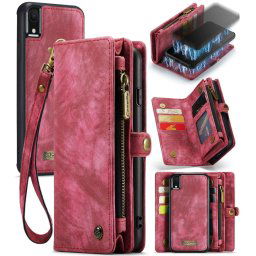 WALLET tok pénztárcával 2 az 1-ben Apple iPhone XR piroshoz