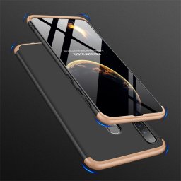 360° Samsung Galaxy A30 védőtok fekete-arany