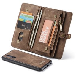 WALLET Tok pénztárcával 2 az 1-ben Samsung Galaxy A50 barna