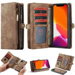WALLET Tok pénztárcával 2 az 1-ben Apple iPhone 11 barna