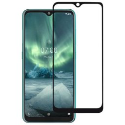 3D Edzett üveg Nokia 7.2 fekete