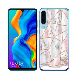 PROTEMIO MY ART Védőtok Huawei P30 PINK MARBLE (143) készülékhez