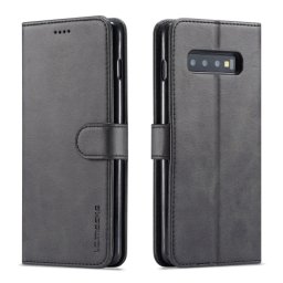 IMEEKE Samsung Galaxy S10 Plus pénztárca tok fekete