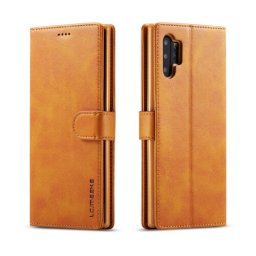 IMEEKE Wallet tok Samsung Galaxy Note 10 Plus világosbarna