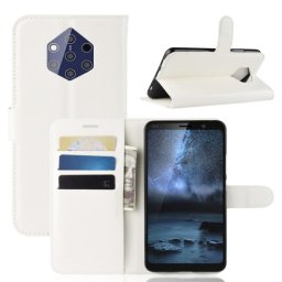 LITCHI pénztárca tok Nokia 9 fehér