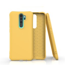 RUBBER Szilikon tok Samsung Galaxy S10 Plus sárga
