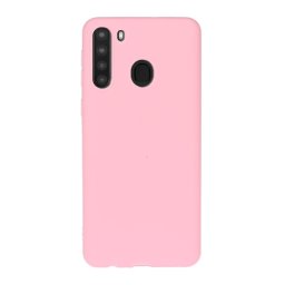 RUBBER Gumi borítás Samsung Galaxy A21 rózsaszín