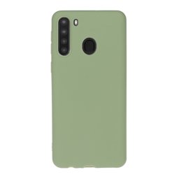 RUBBER Gumi borítás Samsung Galaxy A21 zöld