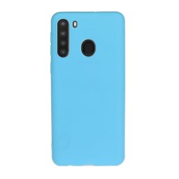 RUBBER Gumi borítás Samsung Galaxy A21 kék
