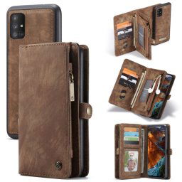 WALLET 2 az 1-ben pénztárcával Samsung Galaxy A51 barna