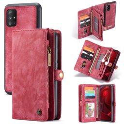 WALLET 2 az 1-ben pénztárcával Samsung Galaxy A51 piros