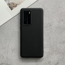 RUBBER Gumi borítás Huawei P40 Pro fekete