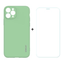 ENKAY tok + edzett üveg Apple iPhone 11 Pro zöld