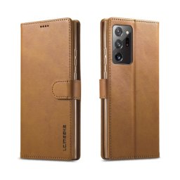 IMEEKE Wallet tok Samsung Galaxy Note 20 világosbarna