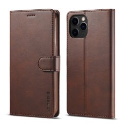 IMEEKE Wallet tok Apple iPhone 12 Pro Max sötétbarna