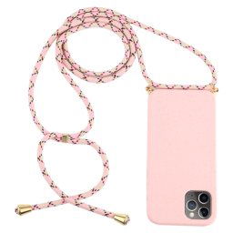 ROPE Huzat zsinórral Apple iPhone 12 12 Pro rózsaszín