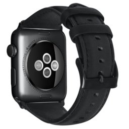 WAX bőróra Apple Watch 9 / 8 / 7 (45mm) / 6 / SE / 5/4 (44 mm) / 1, 2, 3 (42 mm) fekete