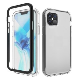 DUAL Tartós borítás fóliával Apple iPhone 12 Pro Max fekete