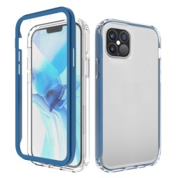DUAL Tartós borítás fóliával Apple iPhone 12 Pro Max kék