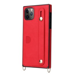Szíjas tok Apple iPhone 11 Pro szíjjal, piros