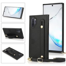 SZÍJAS huzat pánttal Samsung Galaxy Note 10 Plus fekete
