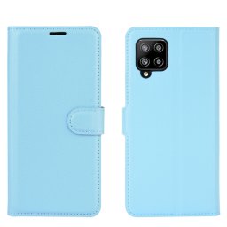 LITCHI Wallet tok Samsung Galaxy A42 5G kék