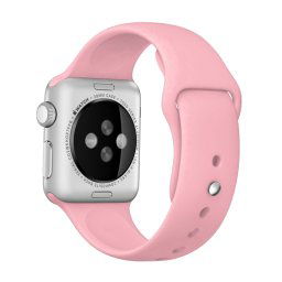RUBBER szíj Apple Watch 9 / 8 / 7 (45mm) / 6 / SE / 5/4 (44 mm) / 3/2/1 (42 mm) rózsaszín