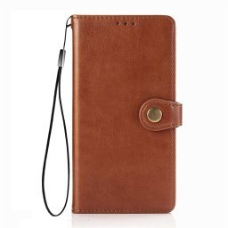LEATHER BUCKLE Pénztárca Xiaomi Poco X3 NFC / X3 Pro barna