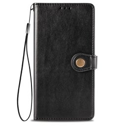 LEATHER BUCKLE Wallet Xiaomi Poco X3 NFC / X3 Pro fekete