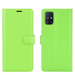 LITCHI Wallet tok Samsung Galaxy M51 zöld