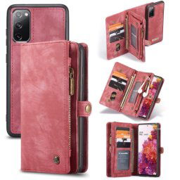 WALLET 2 az 1-ben pénztárcával Samsung Galaxy S20 FE piros