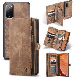 WALLET 2 az 1-ben pénztárcával Samsung Galaxy S20 FE barna