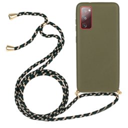 ROPE Huzat zsinórral Samsung Galaxy S20 FE sötétzöld