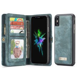 WALLET Védőtok pénztárcával 2 az 1-ben Apple iPhone X / XS kék