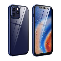 Mágneses borító 360° Apple iPhone 12 12 Pro kék