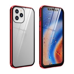 360° mágneses borítás Apple iPhone 12 Pro Max piros