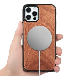 Fa borítás Magsafe el Apple iPhone 12 12 Pro ROSEWOOD telefonhoz