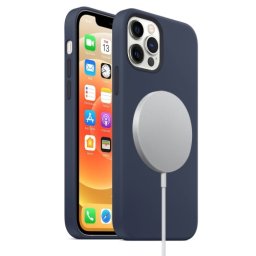 RUBBER MAGSAFE tok Apple iPhone 12 12 Pro Sötétkékhez