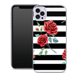 PROTEMIO MY ART Védőburkolat Apple iPhone 12 / iPhone 12 Pro BLACK WHITE (034)