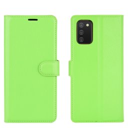 LITCHI Wallet fedél Samsung Galaxy A02s zöld