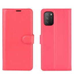 LITCHI Wallet tok Xiaomi Poco M3 piros