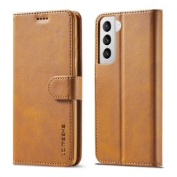 IMEEKE Wallet tok Samsung Galaxy S21 5G világosbarna