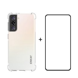 ENKAY Átlátszó borító + 3D üveg Samsung Galaxy S21 Plus 5G