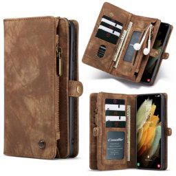 WALLET 2 az 1-ben pénztárcával Samsung Galaxy S21 Plus 5G barna