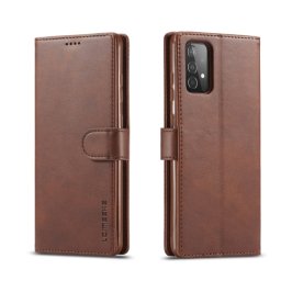 IMEEKE Wallet tok Samsung Galaxy A52 / A52 5G / A52s sötétbarna