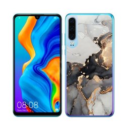 PROTEMIO MY ART Védőburkolat Huawei P30 GREY MARBLE (140)
