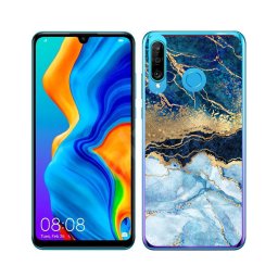 PROTEMIO MY ART Védőburkolat Huawei P30 Lite BLUE MARBLE (141)