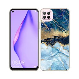 PROTEMIO MY ART Védőburkolat Huawei P40 Lite BLUE MARBLE (141)
