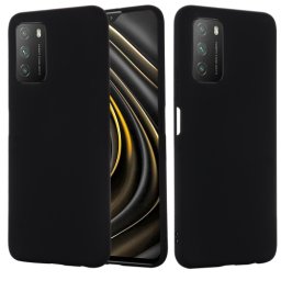 RUBBER Gumi borítás Xiaomi Poco M3 fekete