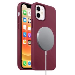 RUBBER MAGSAFE Apple iPhone 12 mini bordó borítás